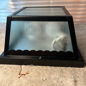 Outdoor Flush Square Mount Ceiling Fixture with Frosted Glass Shade